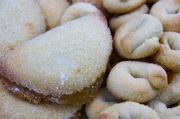 Sweet potato pastissets, typical Christmas sweets in Spain