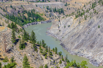 Majestic mountain river in summer in Vancouver, Canada.
