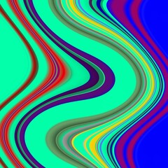 Blue pink red waves lines abstract colorful background with lines