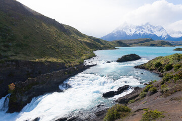 Salto Chico waterfall view, Torres del Paine, Chile
