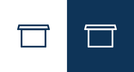 Box outline icon illustration isolated vector sign symbol