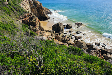 rocky coast of the sea
