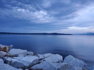 lake and mountains