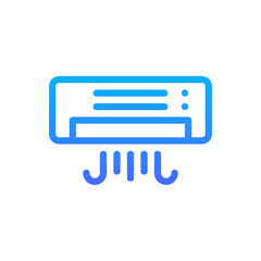 Air Conditioner Vector Icon. Hotel and Services Symbol EPS 10 