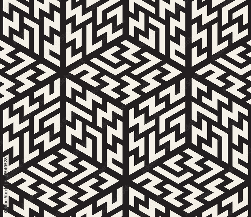Wall mural vector seamless pattern. modern stylish abstract texture. repeating geometric tiles