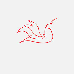 bird logo,line art bird,logo bird lineart,  style logo vector