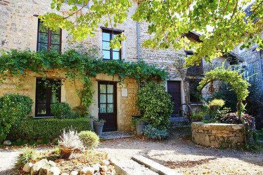 old house with flowers