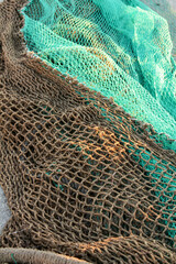 Fishing nets in the dock of Santa Pola, Spain