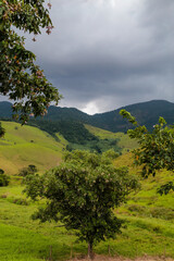 Fototapeta premium Mountain and a cloudy sky