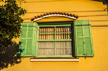 Window images. Vintage, architecture and decoration.