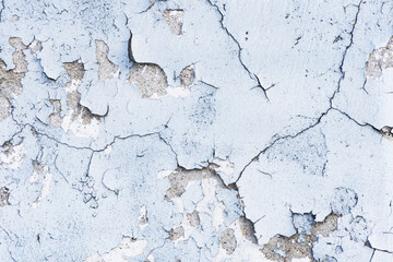 White paint black cracks background. Scratched lines texture. White and black distressed grunge concrete wall pattern for graphic design. Peel paint crack. Weathered rustic surface. Dry paint backdrop
