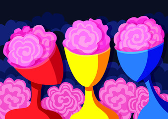 artificial Intelligence design background illustration vector