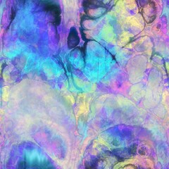 Obraz na płótnie Canvas Seamless iridescent rainbow light pattern for print. High quality illustration. Swirly mix of pastel colors resembling holographic foil. Fantasy spectrum mermaid fantastical pattern for print.