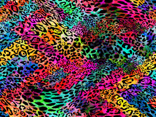 abstract seamless leopard print	