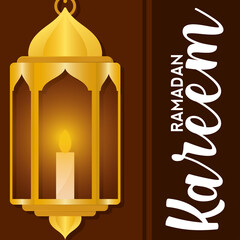 Ramadam Kareem poster. Muslim celebration - Vector illustration