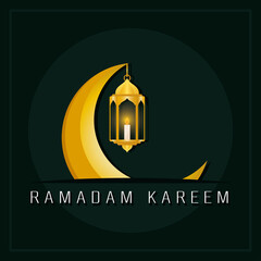 Ramadam Kareem poster. Muslim celebration - Vector illustration