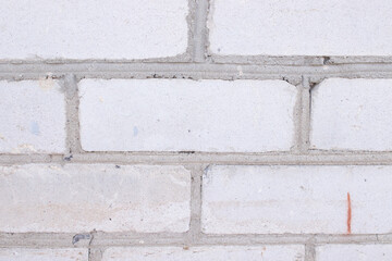 Old white brick wall. Close-up. Horizontal view. abstract Background. Texture. brick wall structure. Template design for web banners