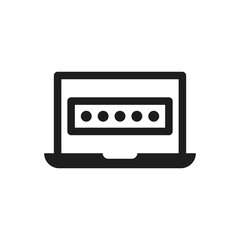 password security icon laptop sign symbol