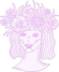 Woman with Flower Crown