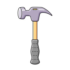 Claw hammer isolated cartoon vector icon