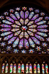 A view of the interior of the Saint-Denis cathedral. The 13th April 2021, Saint-Denis, north Parisian suburbs, France.