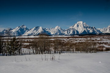 View of the Tetons over the Valley