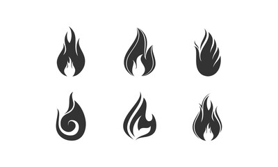 Fire icon set illustration vector