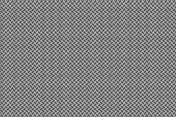 Patr&oacute;n de figuras geom&eacute;tricas negras entrelazadas sobre fondo blanco creando un efecto de entramado textil