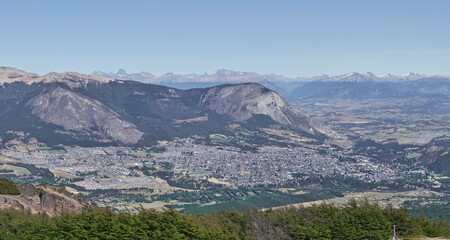 city observed from the top of a mountain