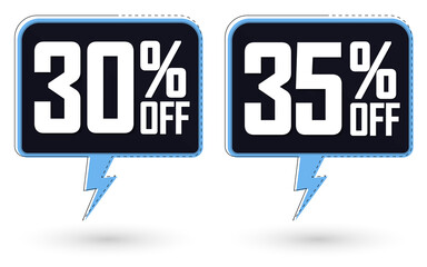 Set Sale banners design template, discount tags, great promotion, vector illustration