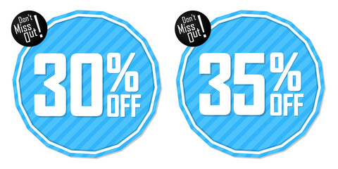 Set Sale banners design template, discount tags, great promotion, vector illustration