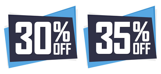 Set Sale banners design template, discount tags, great promotion, vector illustration