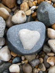 Heart stone on the beach