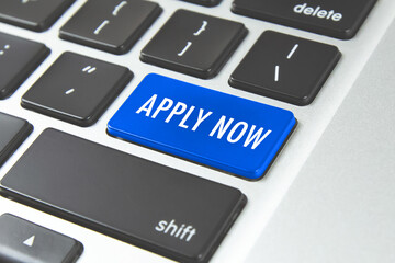 Fototapeta premium APPLY NOW word on Computer Keyboard Keys