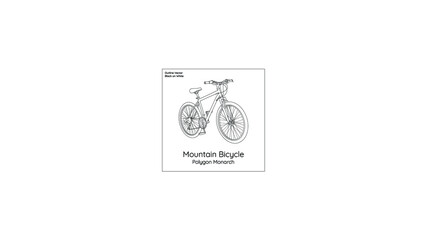 Mountain Bicycle (2D Model) Polygon Monarch