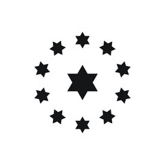 Stars in circle icon design isolated on white background. 