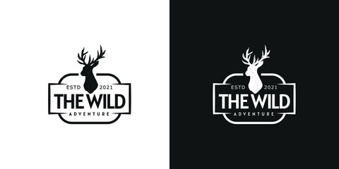 Fototapeta premium vintage retro adventure outdoor logo design concept