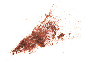 Scattered coffee powder