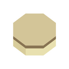 Concrete paver block pavement floor or brick vector icon. For landscape, outdoor, garden by paving on ground to create truncated square tiling pattern. That sidewalk, road, patio, path, street walkway