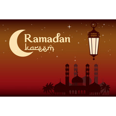 ramadan kareem Vector Design For Banner, Background, can be used as a card, and web. additional to the design of the Ramadan kareem, Eid al-Fitr and Eid al-Adha. vector
