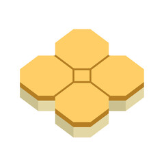 Concrete paver block pavement floor or brick vector icon. For landscape, outdoor, garden by paving on ground to create truncated square tiling pattern. That sidewalk, road, patio, path, street walkway