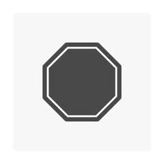 Concrete paver block pavement floor or brick vector icon. For landscape, outdoor, garden by paving on ground to create truncated square tiling pattern. That sidewalk, road, patio, path, street walkway