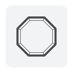 Concrete paver block pavement floor or brick vector icon. For landscape, outdoor, garden by paving on ground to create truncated square tiling pattern. That sidewalk, road, patio, path, street walkway