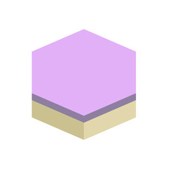 Concrete paver block pavement floor or brick vector icon. For landscape, outdoor, garden by construction paving on ground to create hexagon pattern. That sidewalk, road, patio, path, street, walkway.