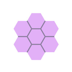 Concrete paver block pavement floor or brick vector icon. For landscape, outdoor, garden by construction paving on ground to create hexagon pattern. That sidewalk, road, patio, path, street, walkway.