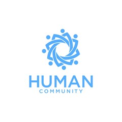 Obraz premium Community Unity Support People Logo Design Vector