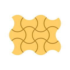 Concrete paver block pavement floor or brick vector icon. For landscape, outdoor, garden by paving on ground to create round dumble pattern. That sidewalk, road, patio, path, street or walkway.