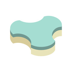 Concrete paver block pavement floor or brick vector icon. For landscape, outdoor, garden by paving on ground to create milano pattern. That sidewalk, road, patio, path, street or walkway.