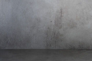 Background available with gray concrete floor and wall for free filling