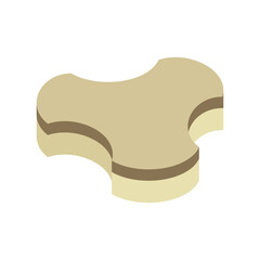 Concrete paver block pavement floor or brick vector icon. For landscape, outdoor, garden by paving on ground to create milano pattern. That sidewalk, road, patio, path, street or walkway.